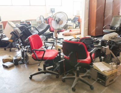 abandoned office waste equipments