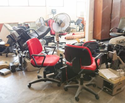abandoned office waste equipments